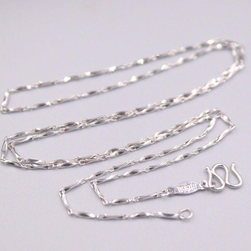 

Chains PT950 Pure Platinum Chain Lucky Ingot Women Yuanbao Link Necklace 18inch 3.4-3.8g, Silver