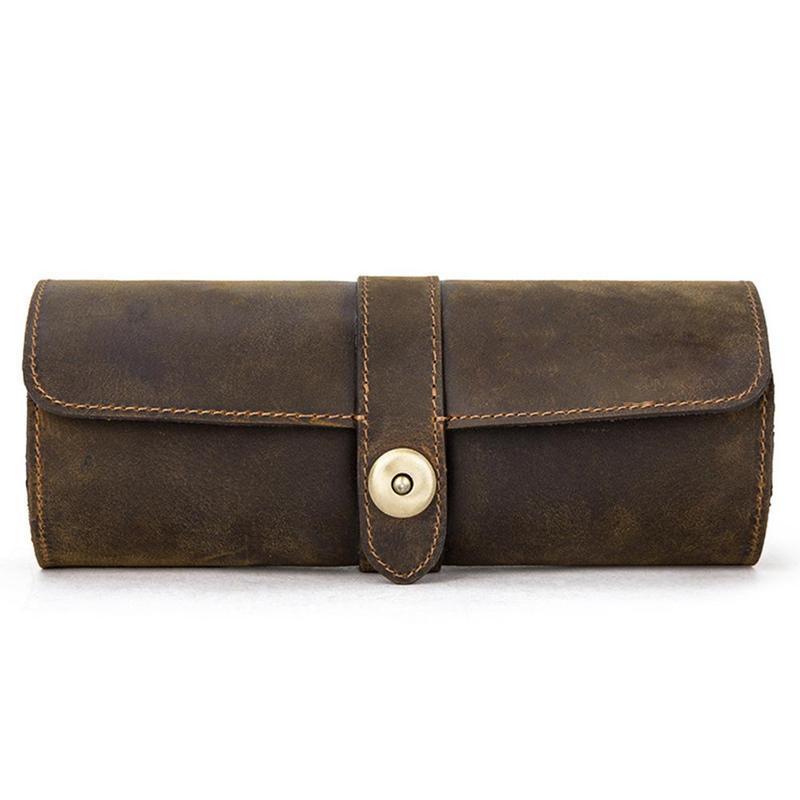 

Watch Boxes & Cases Roll Display Box Leather Travel Case Wrist Pouch Storage Watches F2T0291e