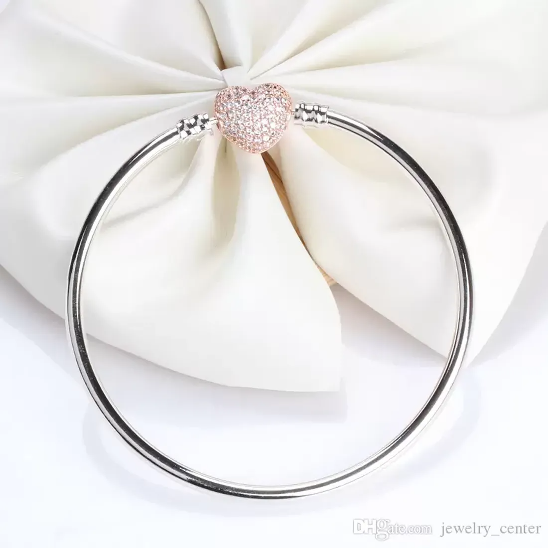 

Designer Jewelry 925 Silver Bracelet Charm Bead fit Pandora Bangle Rose Gold plated Crystal CZ Pave Slide Bracelets Beads European Style Charms Beaded Murano
