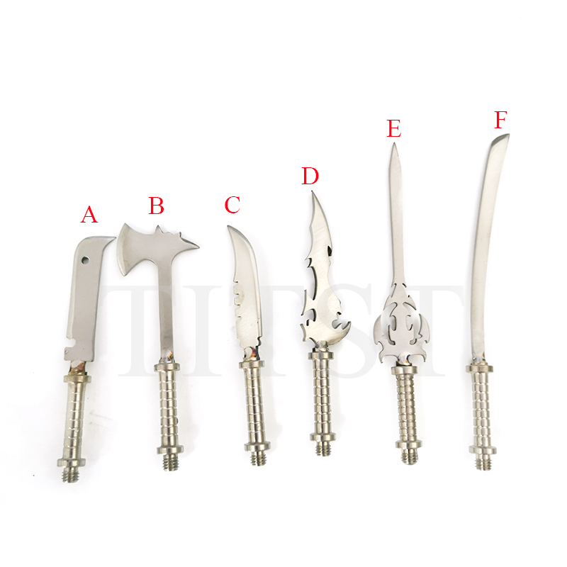 

TITST Smoking GR2 Titanium Sword knife axe Wax Dab Carving Tool for Titanim carb cap