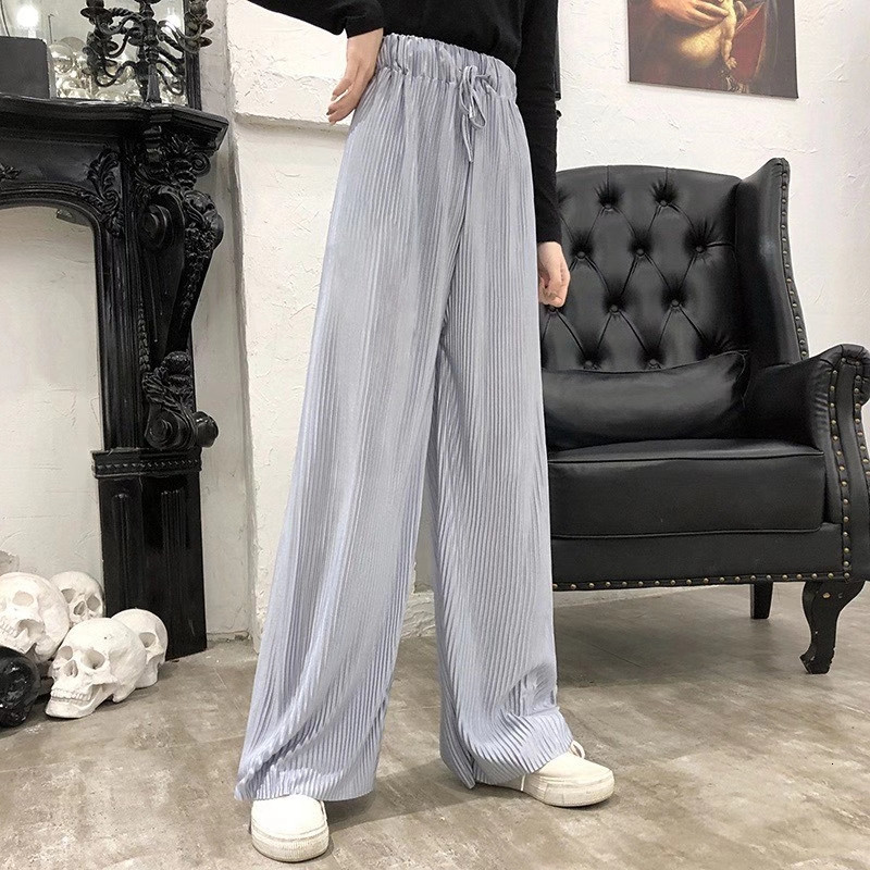

2021 New Fw Pleated Sweatpants Men Women 1:1 Best Quality Trousers Solid Joggers Drawstring Homme Plisse Pants Ognl