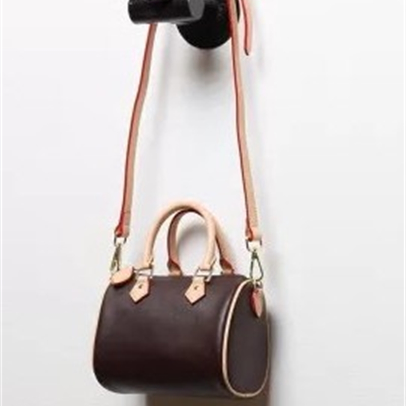 

Female Leather Pillow Handbag Bag Egcxq Cute Bag Shoulder Bags Mini M61252 Single SPEEDY Bucket NANO Shoulder Flower Cross Mini 16cm Br Uqop, Red