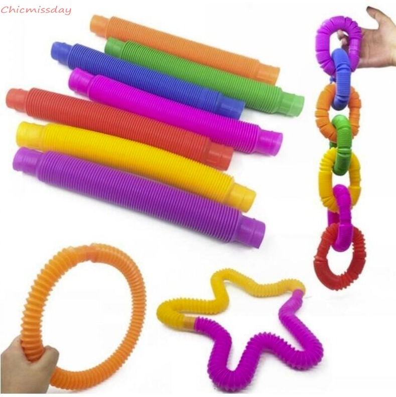 

1pc Children Vent Decompression Toys Telescopic Bellows Sensory Toys Stretch Tube Funny Telescopic Tube Toy FY2487