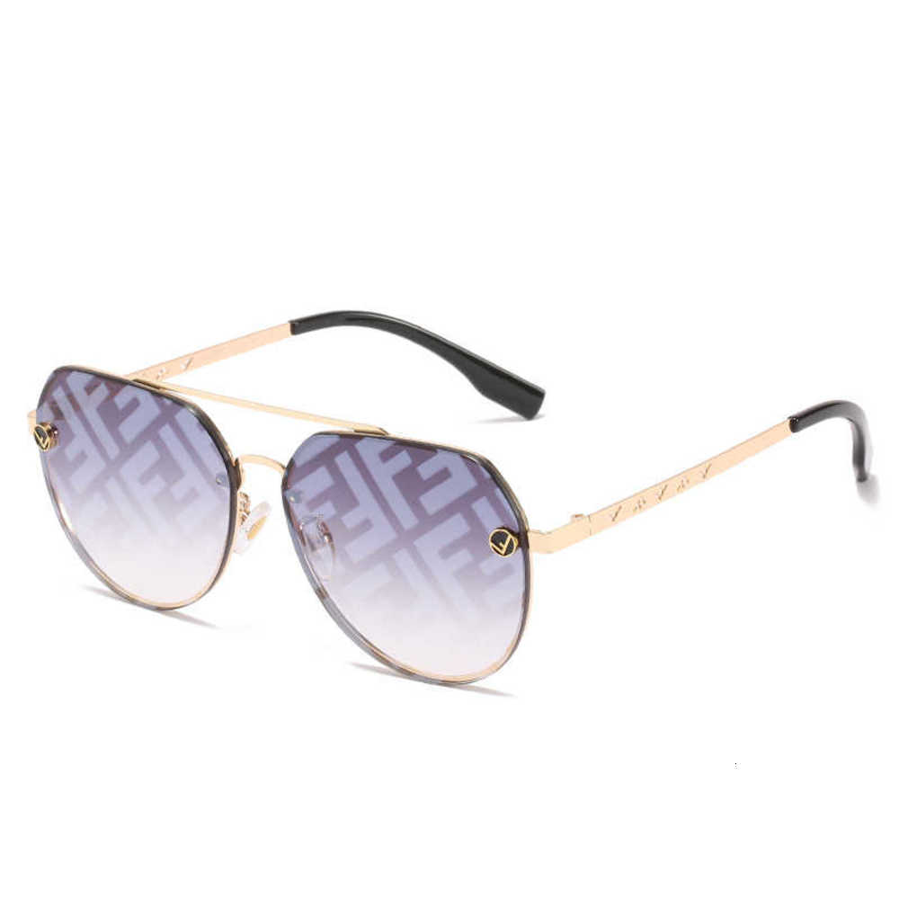 

2021 new trend F printing Sun Glass luxury brand digner oval shade unisex fashion sunglass, White;black