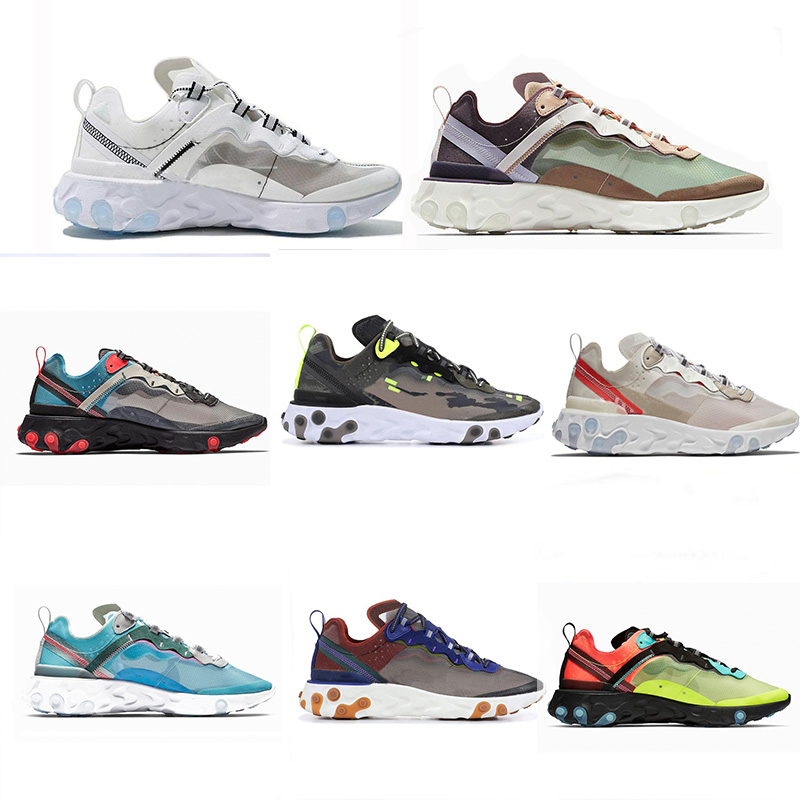 

2021 Fashion Epic react vision element 55 87 mens womens running shoes Photon Dust Triple Black White outdoor sports trainers sneakers, 66