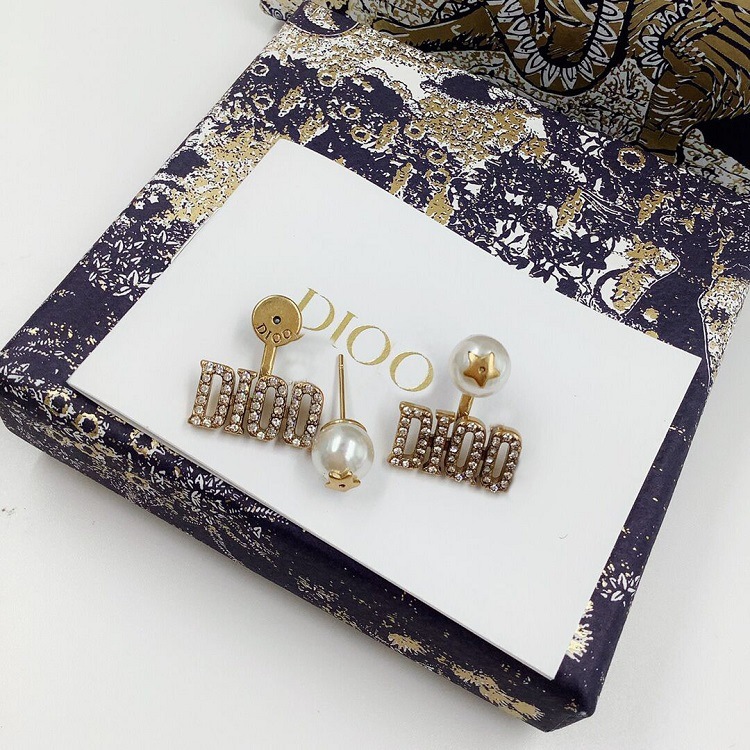

70% OFF Luxury Jewelry 2021 Dijia new fashion letter Pearl high version Brass Earrings
