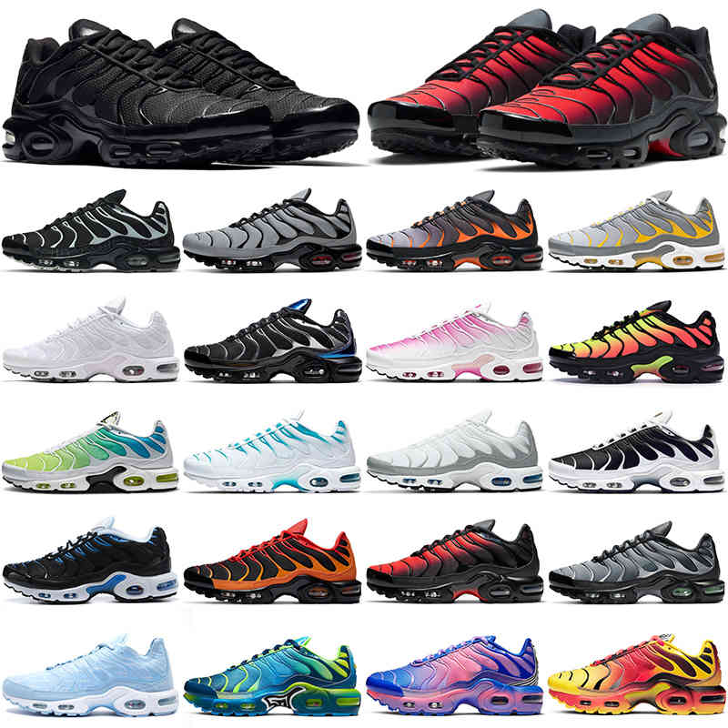 

hotsale tn plus running shoes men women Spider Web Fresh Perspective Triple Black Grey Orange Green tns mens womens outdoor sports sneakers, 40-46 sky blue