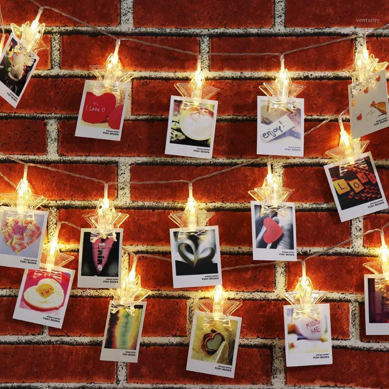 

Party Decoration 1.5m/3m/6m Card Pictures Pos Star Clips LED String Battery Power Fairy Lights For Festival Glow Supplies
