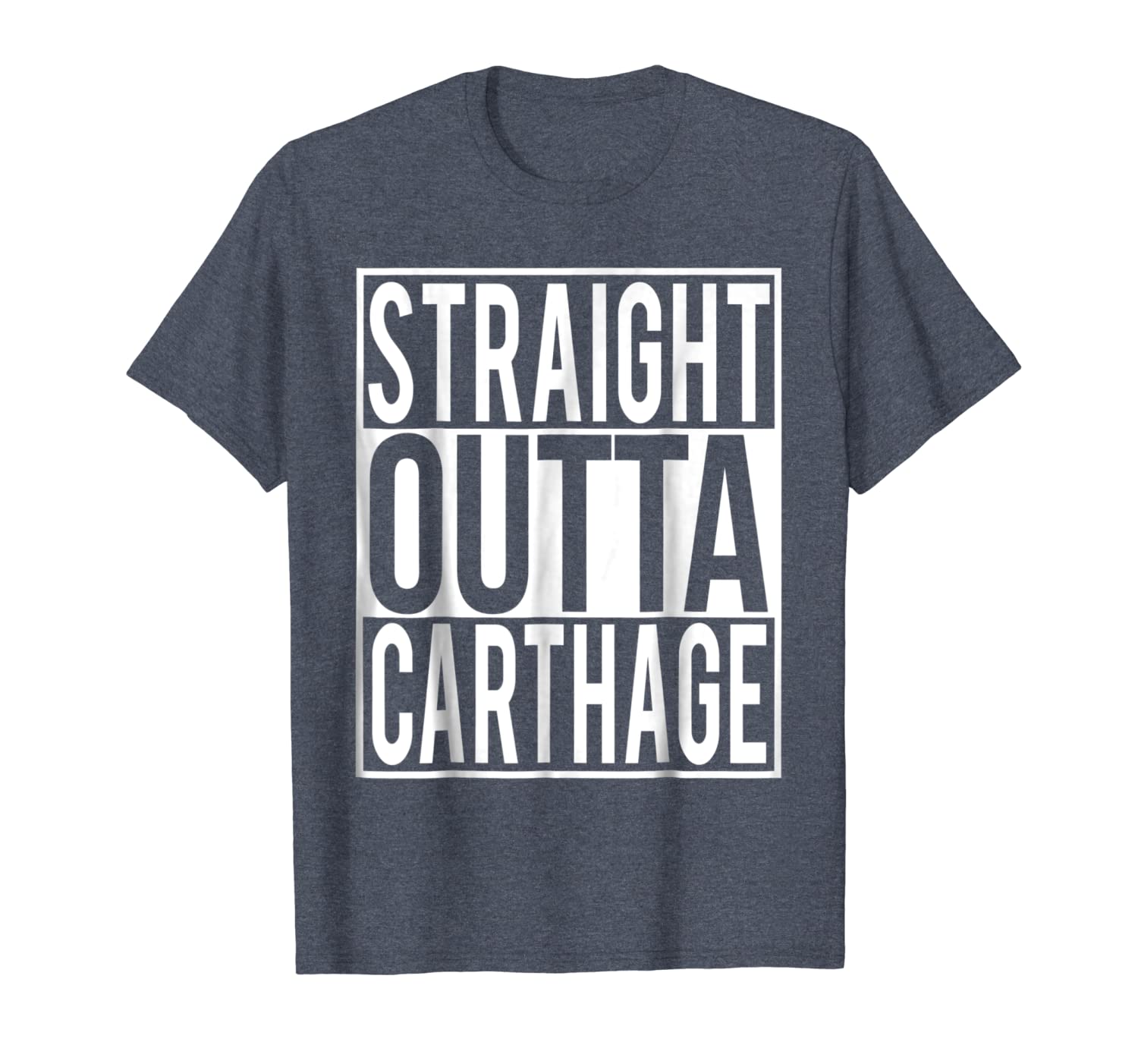 

straight outta carthage shirt, White;black