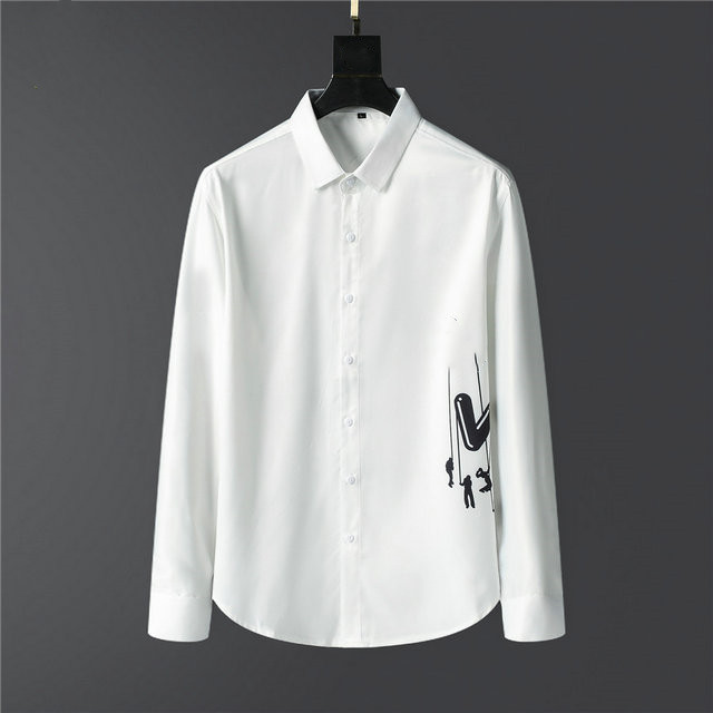 

2021 spring men's shirts solid color professional long sleeves business trend simple fashion coat men Size M-3XL#HSC/10, Black