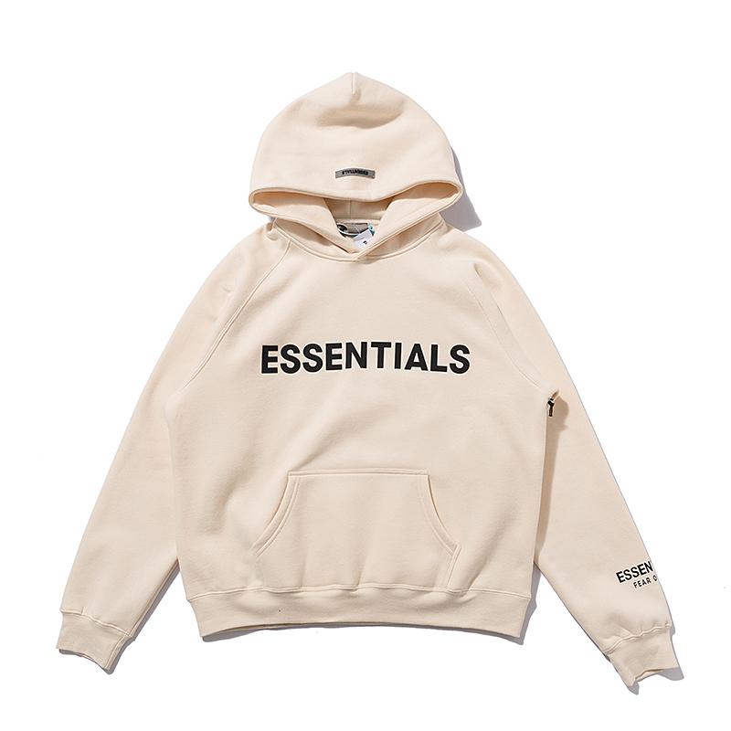 

Big size 2021 Fear of God top cotton Double Line Fog High Street Essentials Letter Printed Hoodie and Cashmere for Men and Women, Black