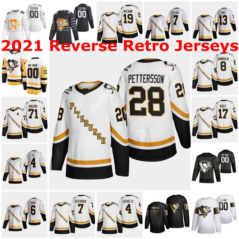 

2020-21 Reverse Retro Sidney Crosby Jersey Pittsburgh Penguins Jake Guentzel Evgeni Malkin Phil Varone Bryan Rust Kris Letang Casey DeSmith Custom Stitched, Mens s-3xl jersey home