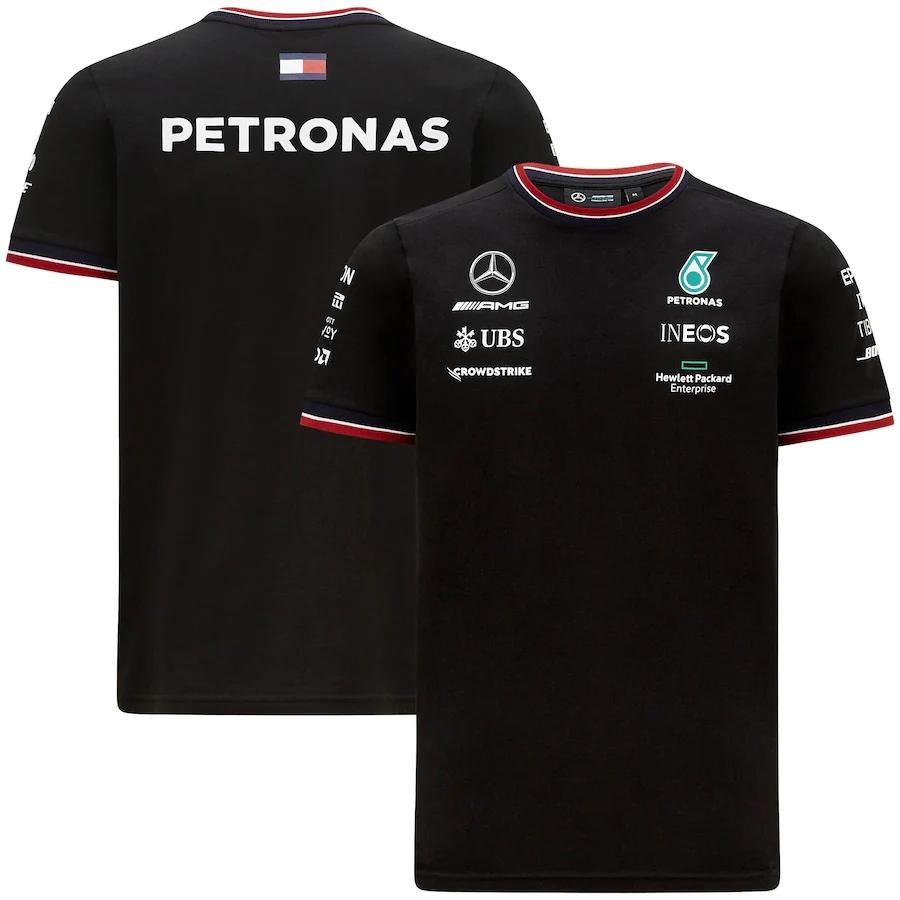 

Mercedes AMG Petronas F1 2021 Team T-Shirt - Black 2021 For AMG Petronas Motorsport F1 Team Racing GP Men's Team line Breathable Casual, Jersey