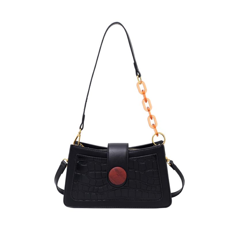 

Ladies slung shoulder bag 2021 French new style, Vertical black