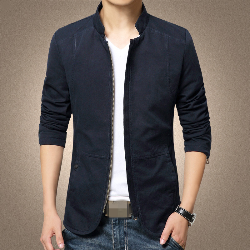 

2021 New Cotton Autumn Spring 100% Plus Size Mens Jackets and Coats Black Slim Men's Windbreaker Jacket Men Coat Fyy201 Humc, Wine red