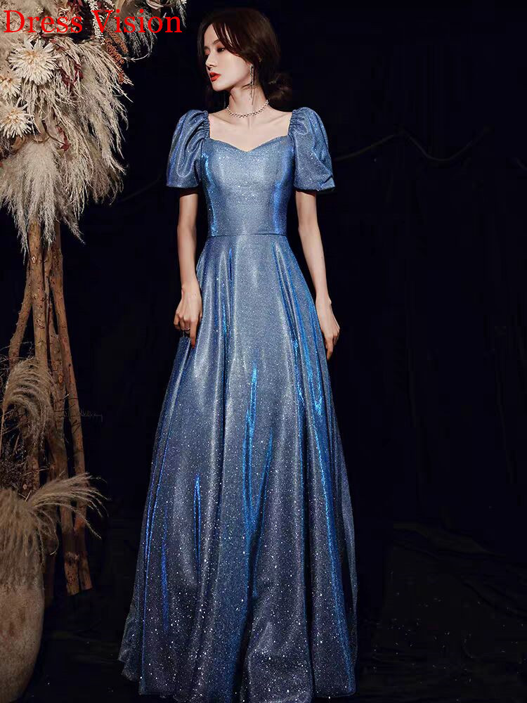 

2021 Starry Evening e y Short Sleeves Party Gowns Robe De Soiree 2r0u, Same as picture