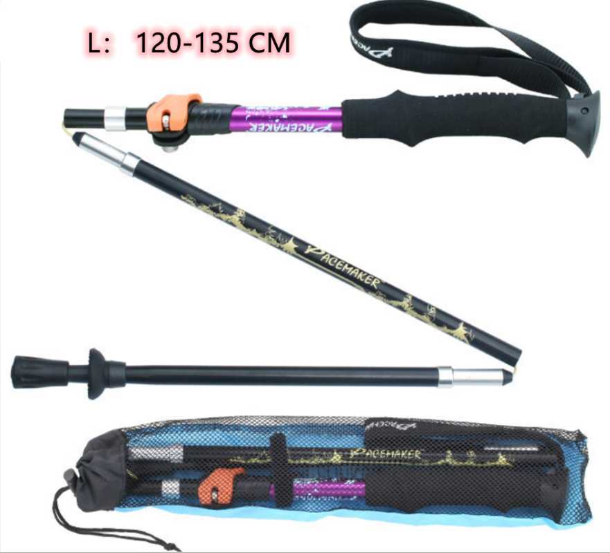 

Trekking Poles Folding Walking Stick Cane Straight Grip Handle Pole Hiking Camping And Sticks