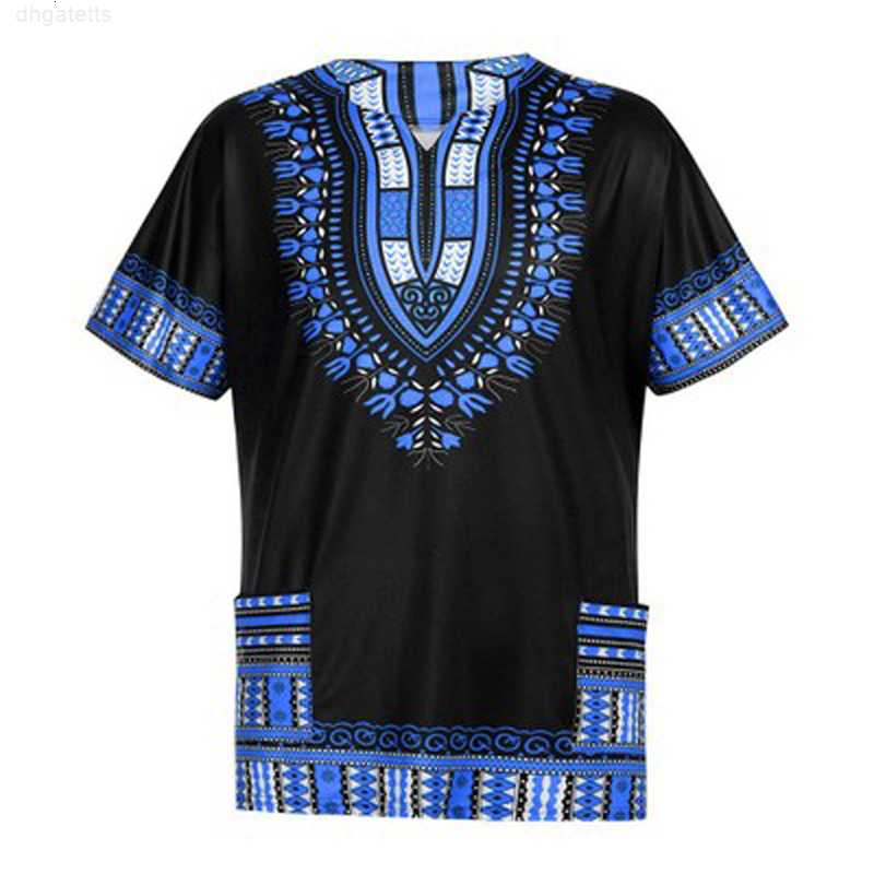 

Retro Male Polyester Dashiki Vintage Bohemia T shirts Tops Mens African Print T-shirt Ethnic Traditional Tees Plus Size, White;black
