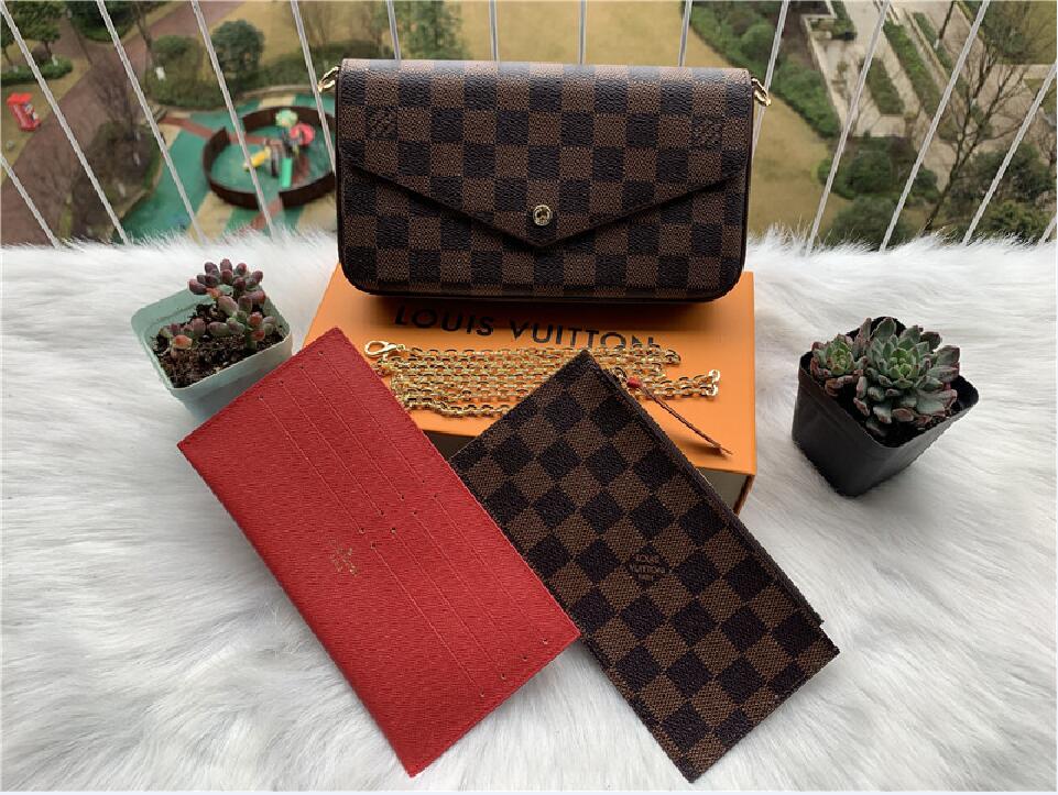 

LOUIS VITTON LV New Fashion Crossbody Shoulder HandBag Women Purse Messenger Bag Wallet Tote Clutch zipper wallets bags #46, Red;black