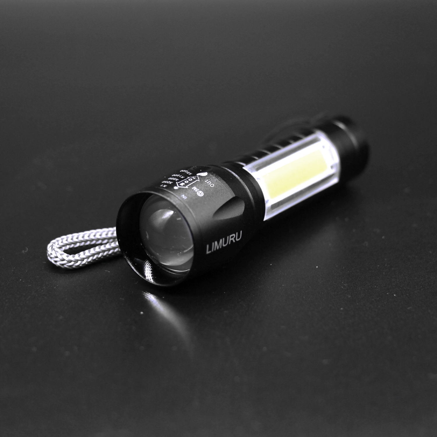 

LIMURU Flashlight, Small and Bright LED Tactical Torch, Handheld Flash Light, Zoomable, Adjustable Brightness for Camping, Running