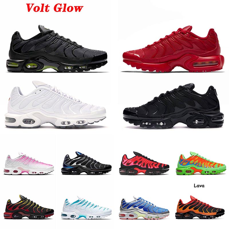 

2023 tn plus running shoes Triple White Black Red mens Volt Glow women Blue Silver Breathable sneaker trainer outdoor sport shoes, #29 have day 40-46