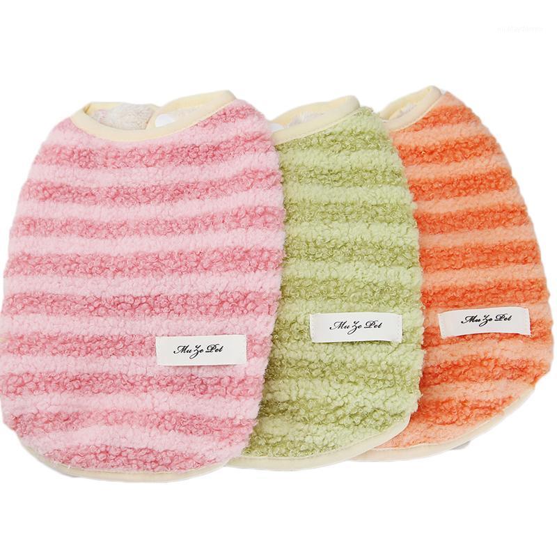 

Dog Apparel Clothes Warm Hoody Coat Winter Soft Strips Fleece Cat For Small Dogs Chihuahua Sweatshirt Vest Jacket Costume