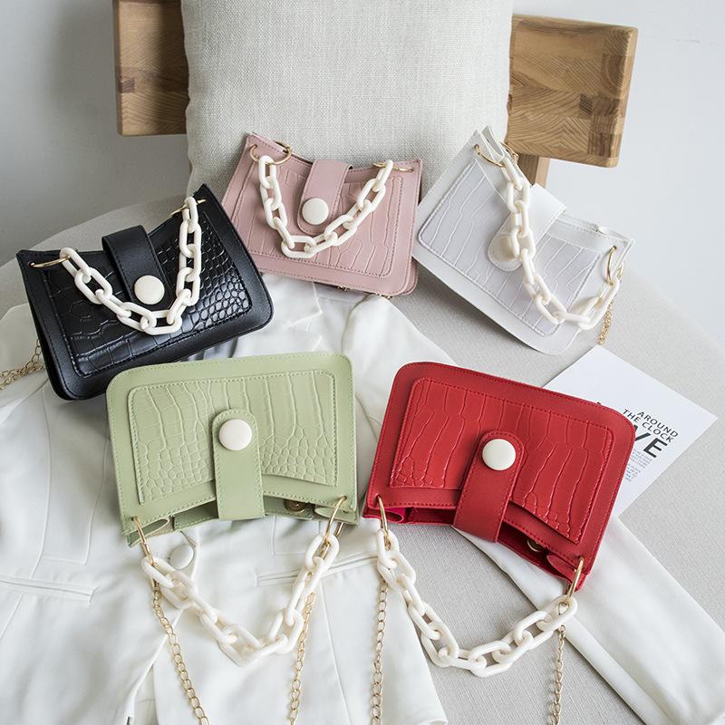 

2021 Autumn and Winter Korean Version of The New Small Fresh Underarm Bag Crocodile Pattern One Shoulder Messenger Portable, Black