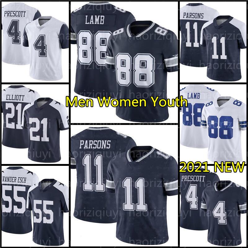 

88 CeeDee Lamb Jerseys 11 Micah Parsons 4 Dak Prescott Ezekiel Elliott DallaCowboysAmari Cooper Leighton Vander Esch Lee Lawrence Football men women, As