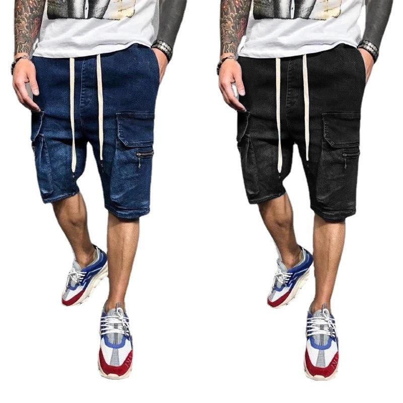 

Men's Jeans Stretch Ripped Denim Shorts Fashion Casual Summer Short High Quality Male Brand Clothes, Black