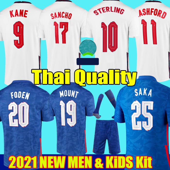 

2021 ENGLAND soccer jersey 2022 KANE STERLING RASHFORD SANCHO GREALISH MOUNT FODEN HENDERSON MAGUIRE 21 22 national football shirt men kids kit sets socks uniform, Kids home+socks