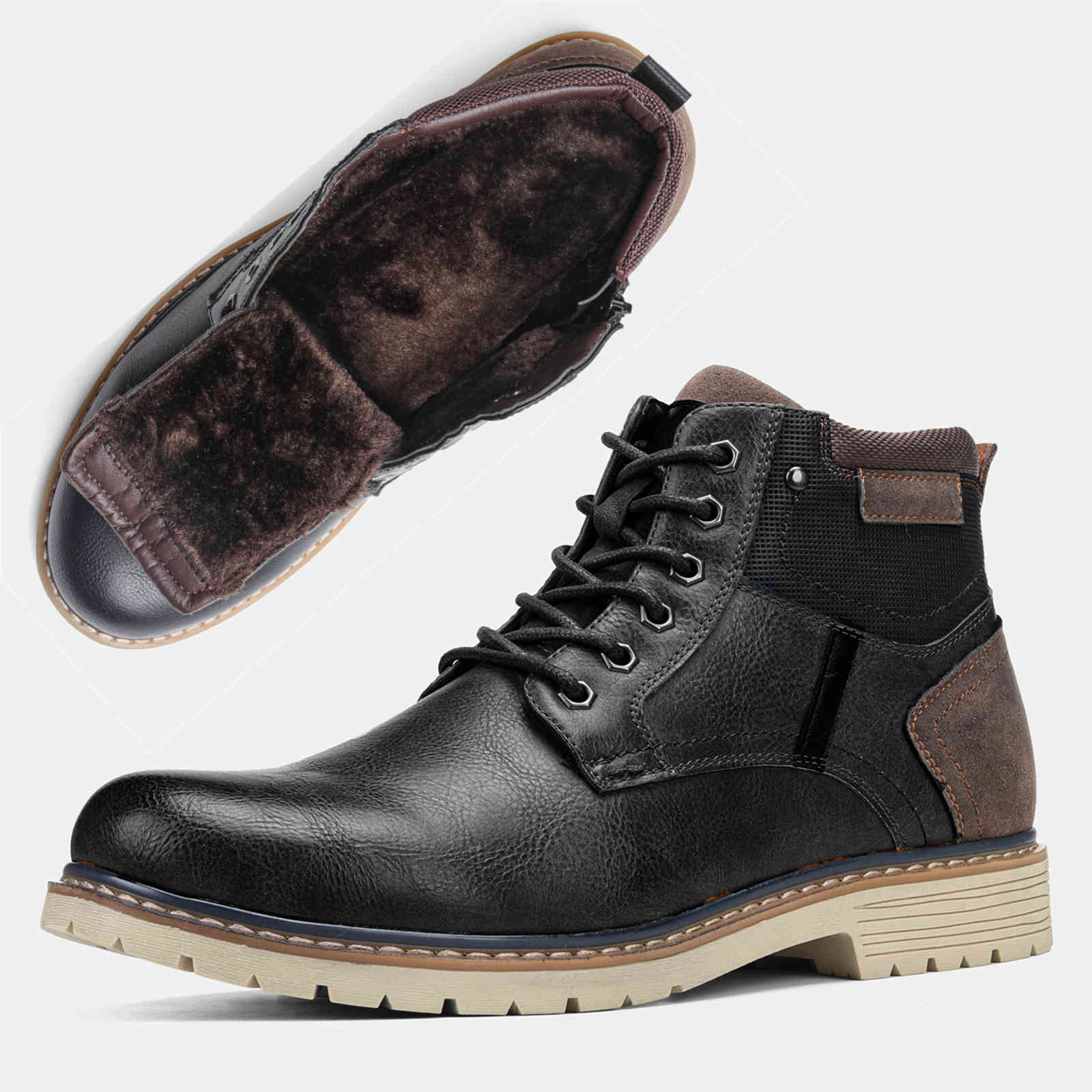 

Dress Shoes Winter Boots For Men Warm Plush Fashion Men's LUAJ, Black