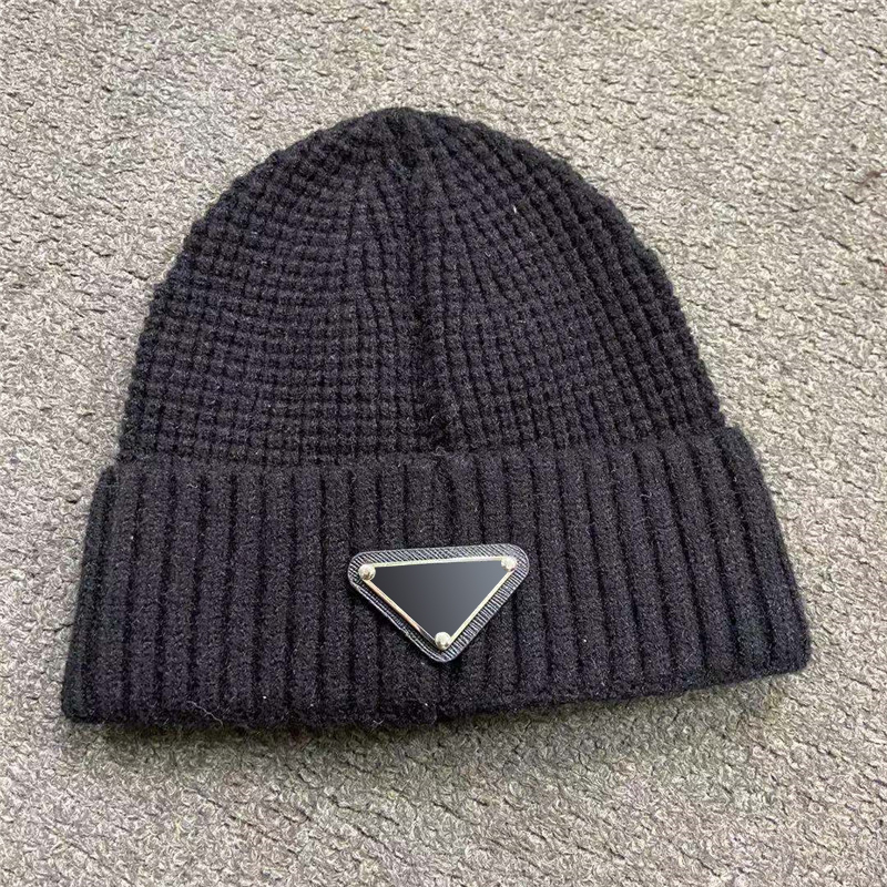 

Women Fashion Designers Beanie Hat Beanies Classic Caps Hats Mens Triangle Winter Warm Cap Men Autumn Brimless Unisex Casquette ACC, Blue;gray