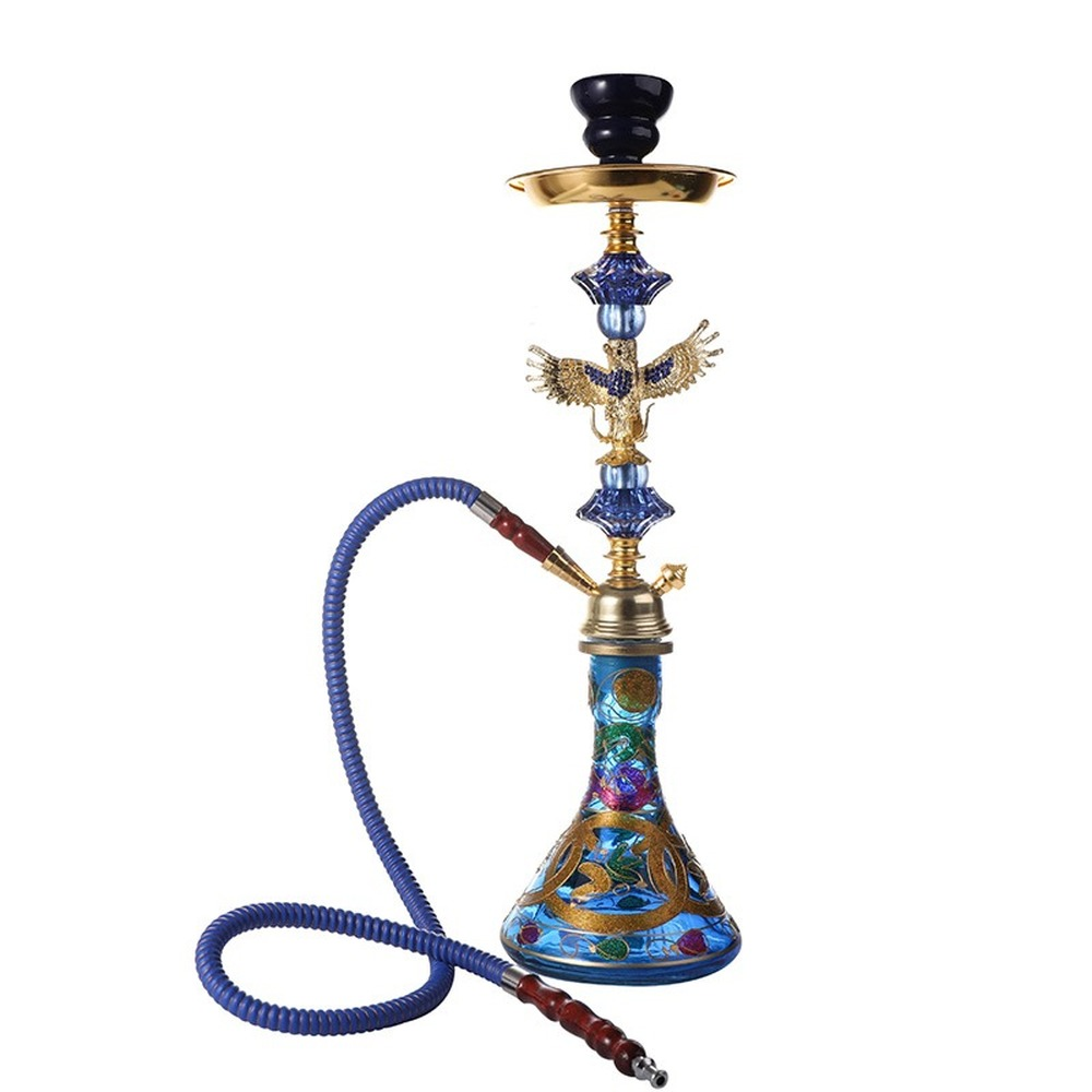 

Arab Eagle Hookah Shisha Set with Single Hose Hookah Bowl Sheesha Base Narguile Complete Grass Pipe chicha Bongs Smoking Accessories