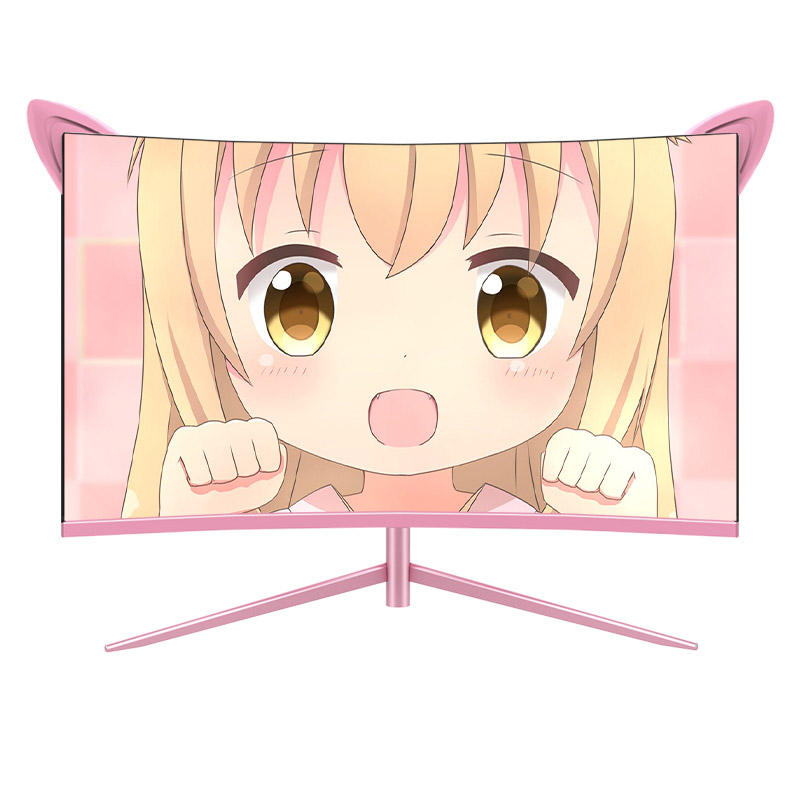 

PC computer monitor 24 /27 inch Samsung pink cat ear 1K FHD 75Hz