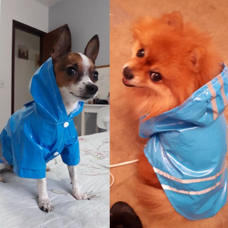 

Dog Apparel Raincoat Outdoor Puppy Pet Rain Coat S-XL Hoody Waterproof Jackets PU Reflective For Dogs Cats Clothes