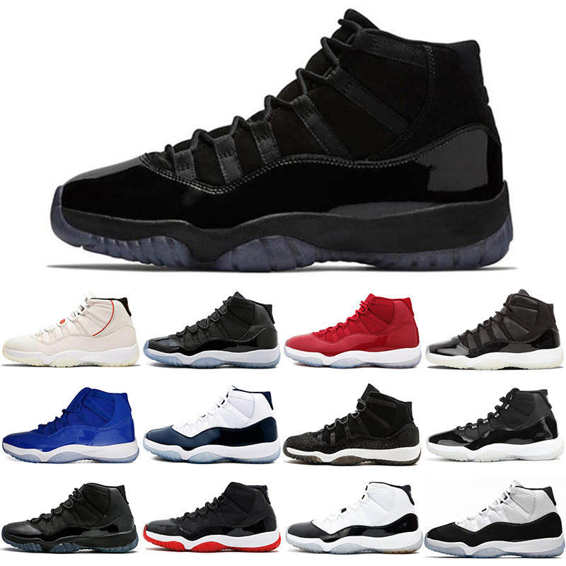 

new classic original 11s high basketball shoes men Legend Blue Prom Night Platinum Tint space jam gym red Midnight Navy PRM Heiress trainers sneakers, Bred high
