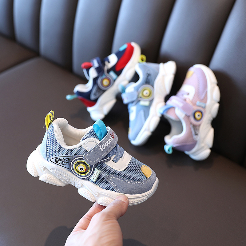 

Children Casual Shoes Autumn Baby Girls Boys Sports Shoes Cartoon Infant Toddler Shoes Non-slip Soft Bottom Kids Mesh Sneaker, Blue