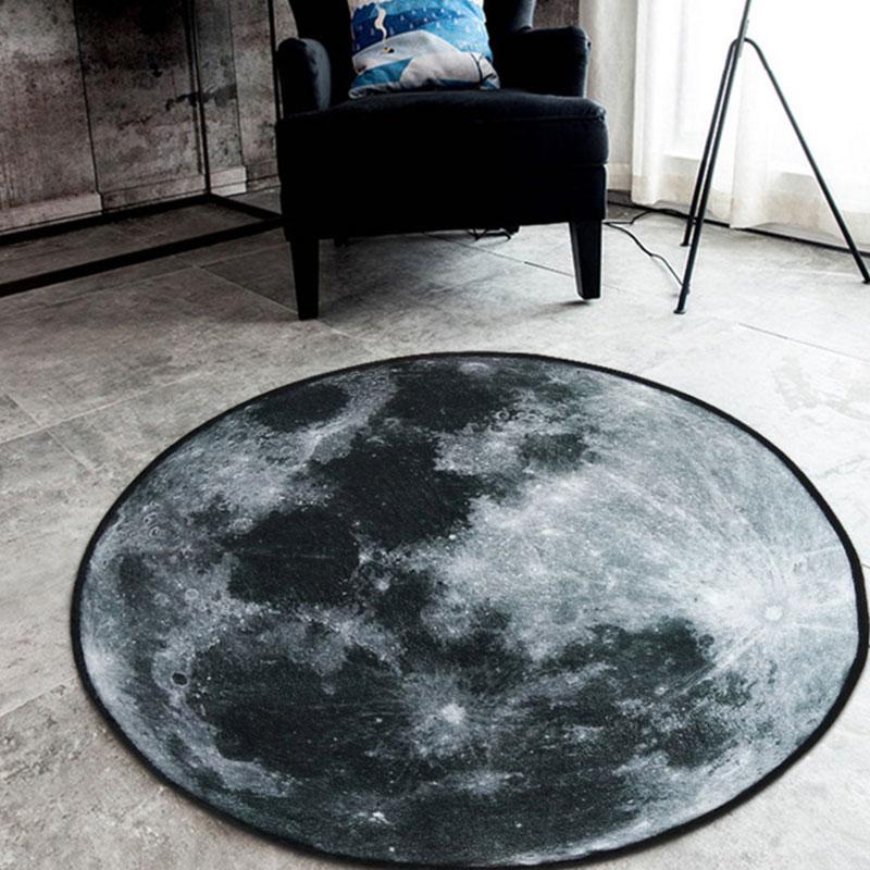 

Carpets Rounder for Kids Parlor Bedroom Bedside Chair Mats Tapis Enfant Rugs and Carpets for Home Living Room Earth Moon 3D