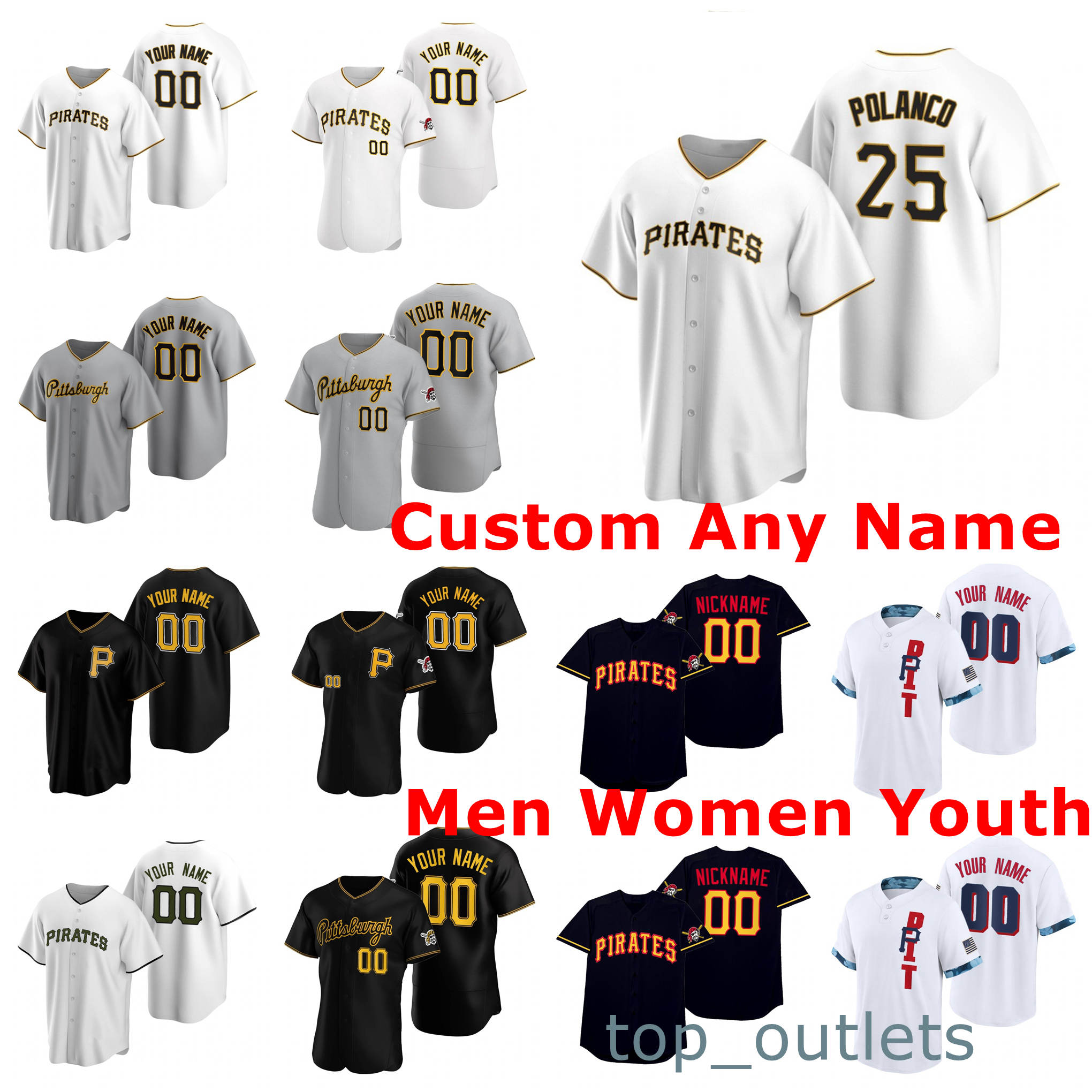 

Baseball Jerseys Gregory Polanco Jersey Willie Stargell Josh Bell Roberto Clemente Kent Tekulve Starling Marte Gerrit Cole Custom Stitched, Youth alternate 3 cool base