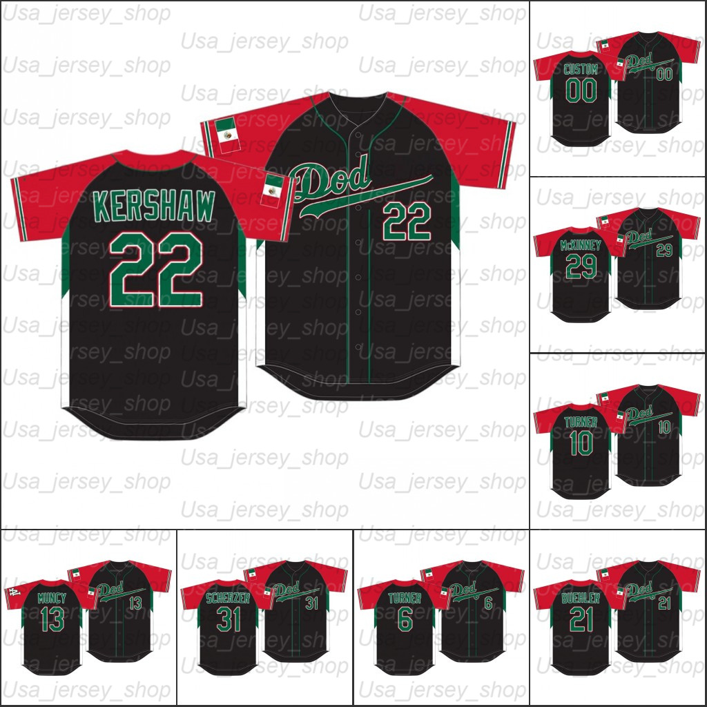 

2021 Mexican Heritage Night Black Baseball Jersey Trevor Bauer Jerseys 50 Mookie Betts Clayton Kershaw Justin Turner David Price Max, Men/flexbase