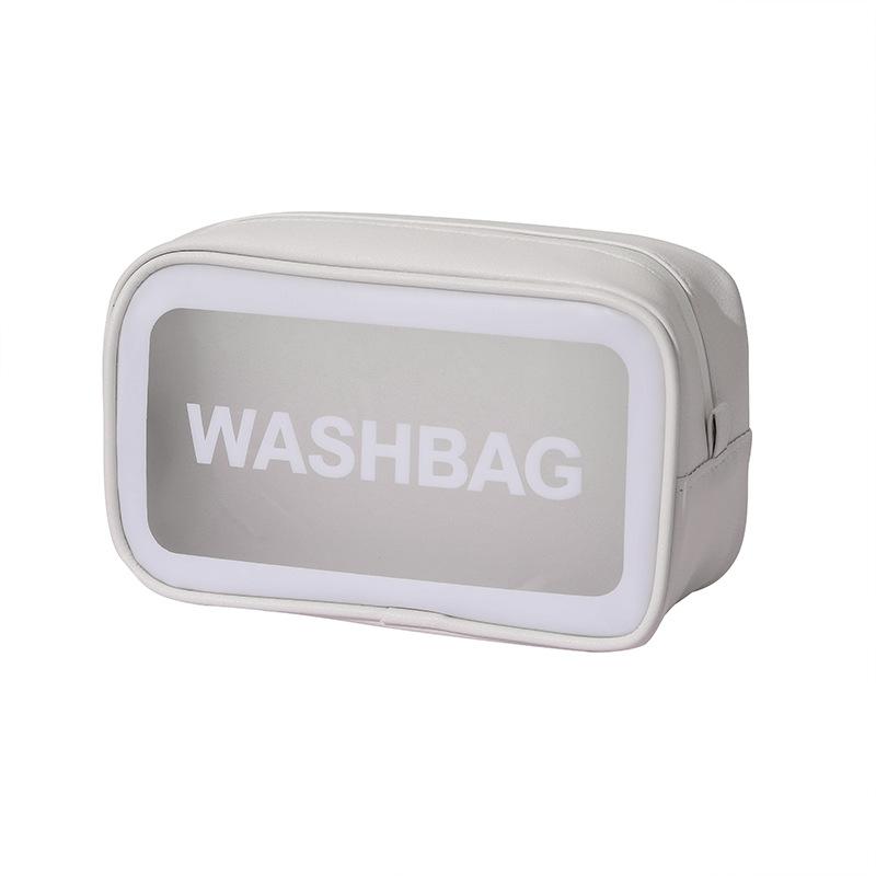 

2021 Solid Soft PU Women Travel Storage Bag Waterproof Toiletries Organize Cosmetic Bag Portable Storage PVC Make Up Bags