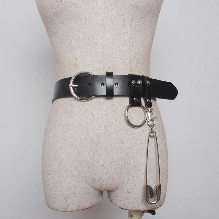 

Keychains 2021 Street Long Metal Wallet Belt Chain Rock Punk Trousers Hipster Pant Jean Keychain Silver Ring Clip Keyring HipHop Waist