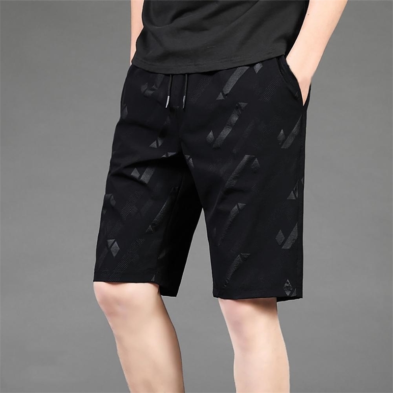 

Men Casual Heatproof Anti-static Quick Dry Drawstring Beach Shorts Fifth Pants Polyester Fibre, Spandex Hand Wash Anti-static L0220, White;black