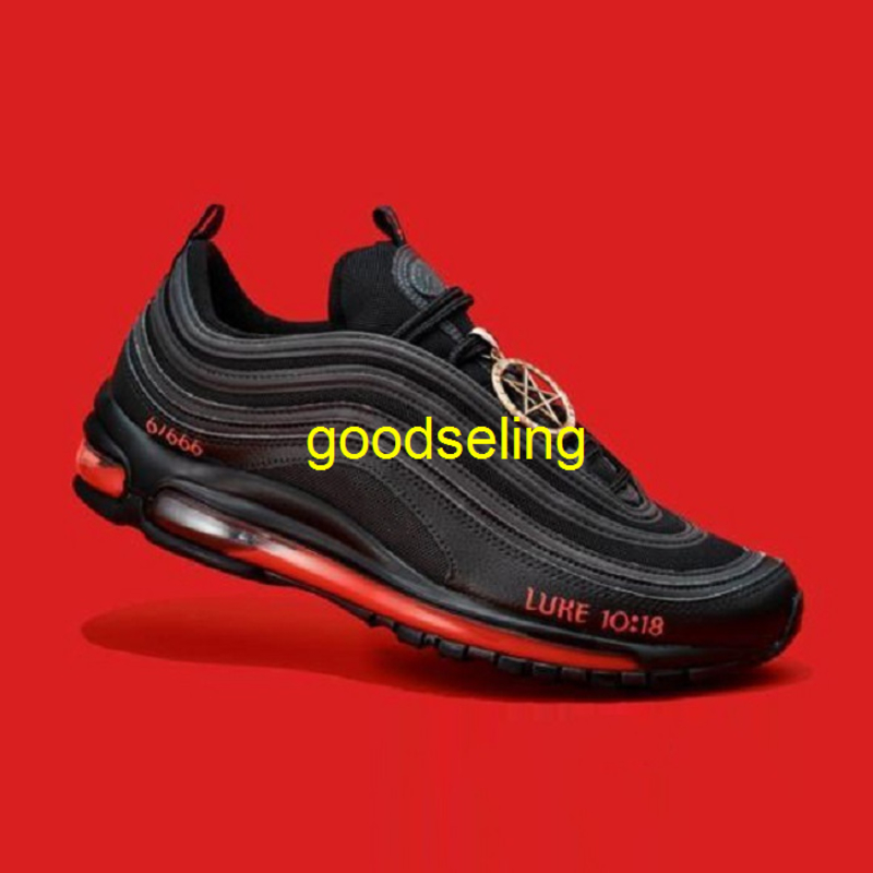 

Shoes MSCHF Lil Nas X Satan 97 mens running 97s luke 10:18 men women trainers sports sneakers 36-45, Bubble wrap packaging
