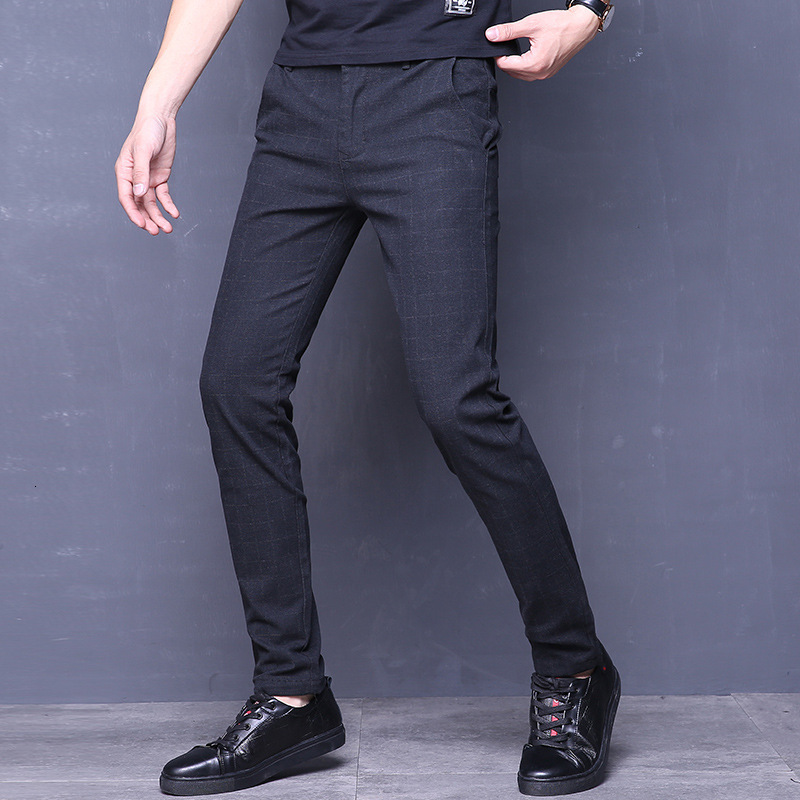 

2021 New High Quality Cotton Men Straight Spring and Summer Long Male Classic Business Casual Trousers Full Length Mid 7qtu, Balck
