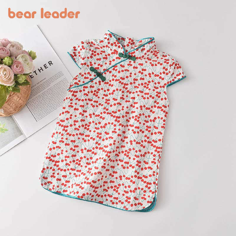 

Bear Leader Girls Casual Dresses Fashion Kids Chinese Style Clothes Baby Girl Party Outfits Flowers Clothing 2 8 Years 210708, Ah999red