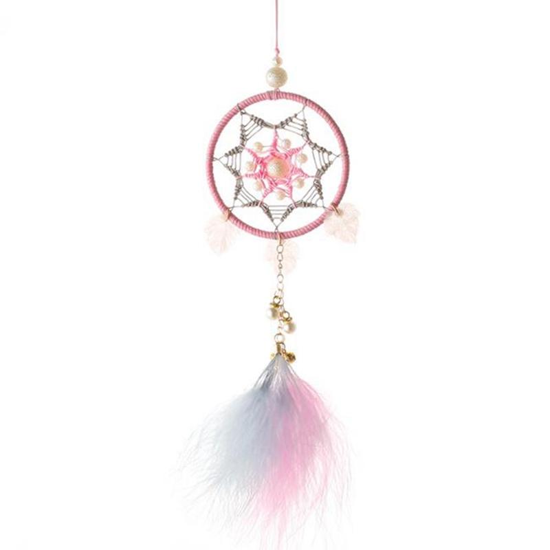 

Handmade Dream Catcher Net with Feathers Wall Hanging Dreamcatcher Craft Gift Christmas Decoration for Home - 38cm