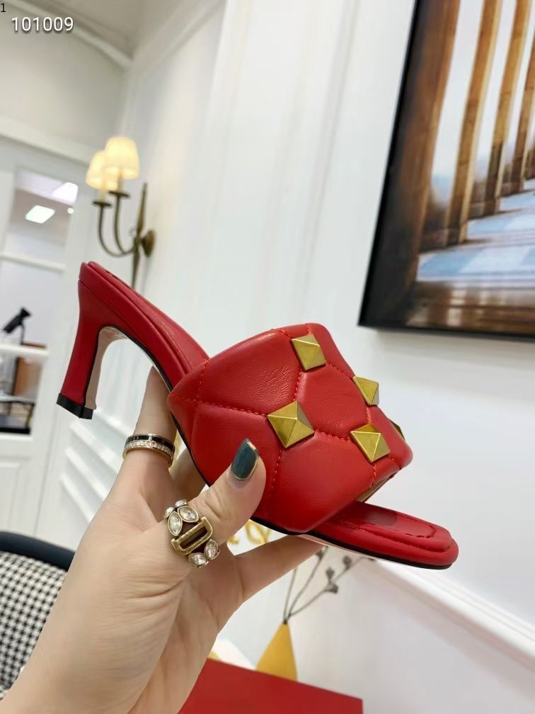 

Valentin The new 2021 matte leather slippers with square lips, open-toed flats for women in sizes 35-42 KJM0002