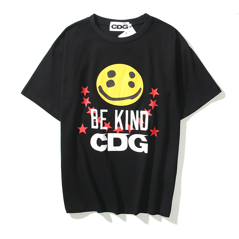 

2021 New Smiley Letter Foam Short Sleeve Casual Tshirts Men and Women o Neck Streetwear Oversize Summer t Shirt Harajuku Loose Tees 1u2a, Pic color