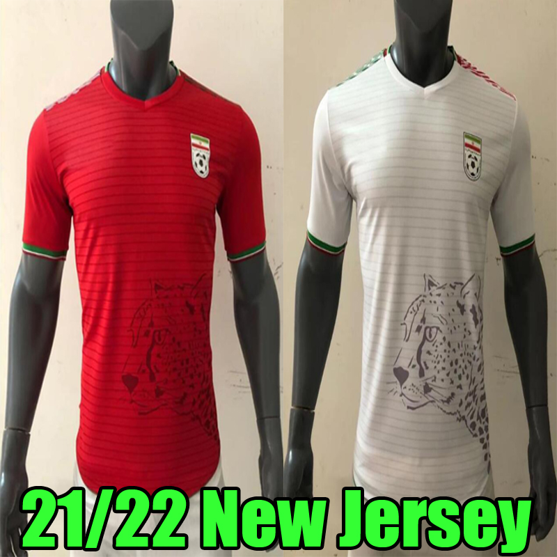 

2021 2022 Iran national team Soccer Jerseys Azmoun Hosseini Fard Jahanbakhsh home away 21 22 red White football shirt uniform S-XXL, 2021 home